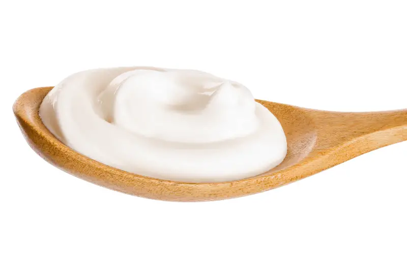 Wooden Spoon with Sour Cream
