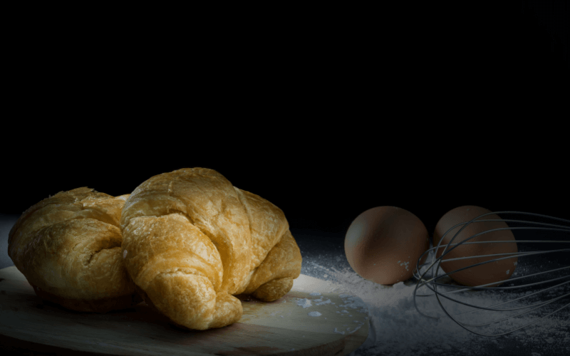 Croissants with Eggs and Flour