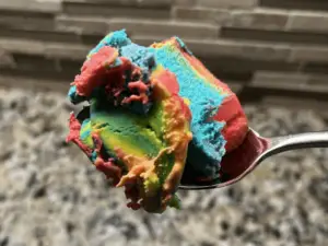 Superman Ice Cream on a Spoon