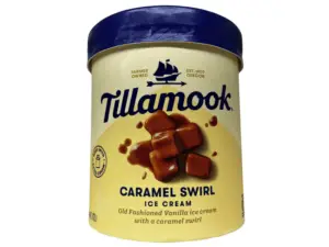 Carton of Tillamook Ice Cream: Caramel Swirl